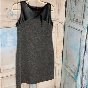 Donating Soon!! Faux leather and tweed dress size M Apt 9